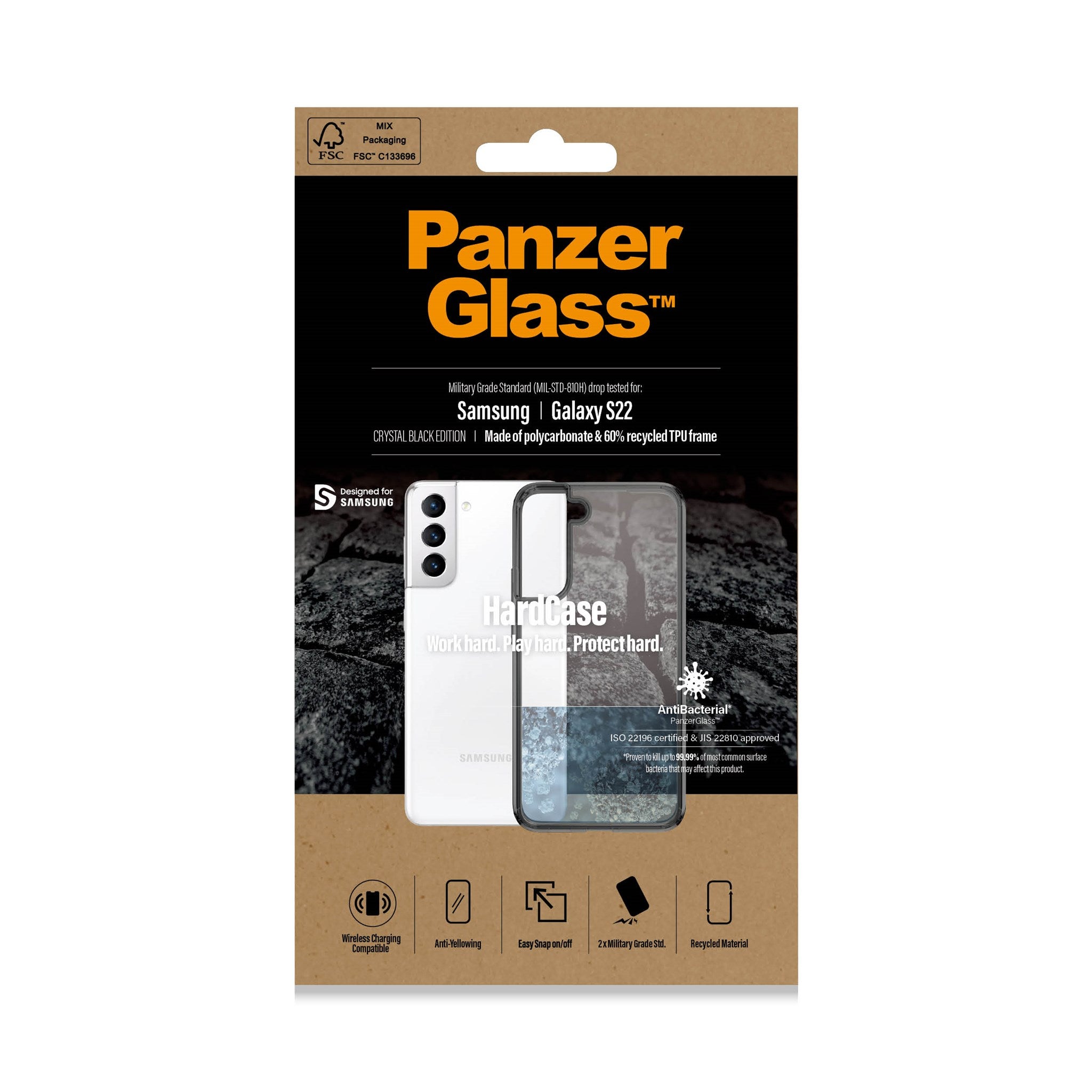 PanzerGlass® HardCase Samsung Galaxy S22 5G - Smokey Schwartz